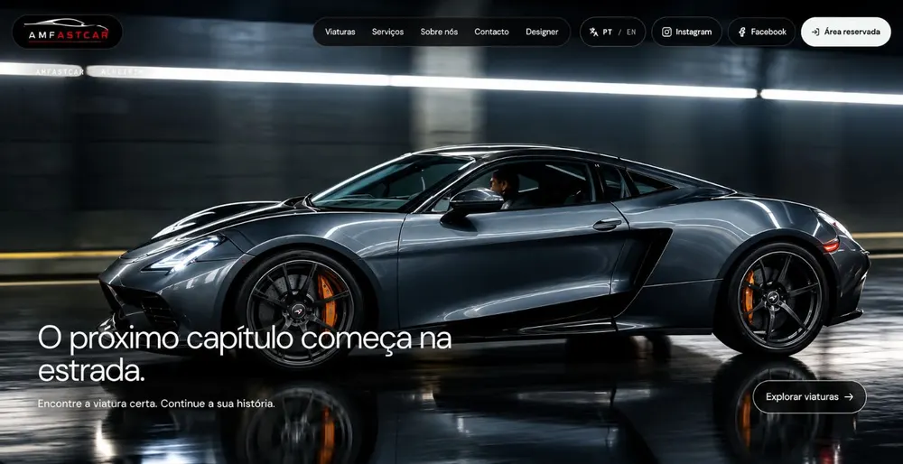 Car Showroom website in the Lazoni portfolio